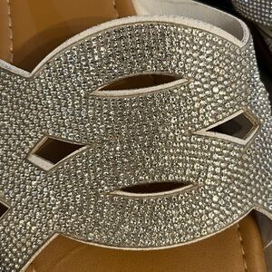 Elegant Women's Silver Embellished Sandals